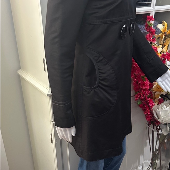 SOIA & KYOP Black Double-Breasted Pea Coat with Large Buttons - Picture 5 of 15